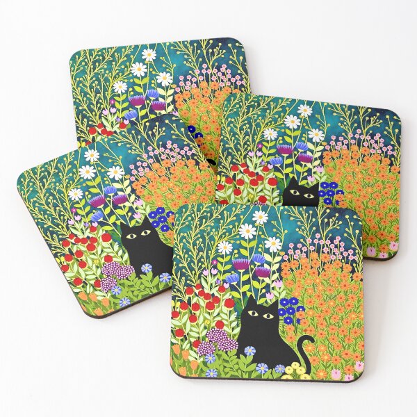 Item preview, Gustav Klimt Cat in Flower Garden designed and sold by Vicky Brago-Mitchell®.