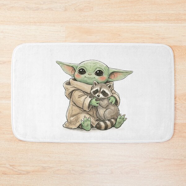Item preview, BABY YODA WITH RACCOON designed and sold by LIS AND MELIVERSO.