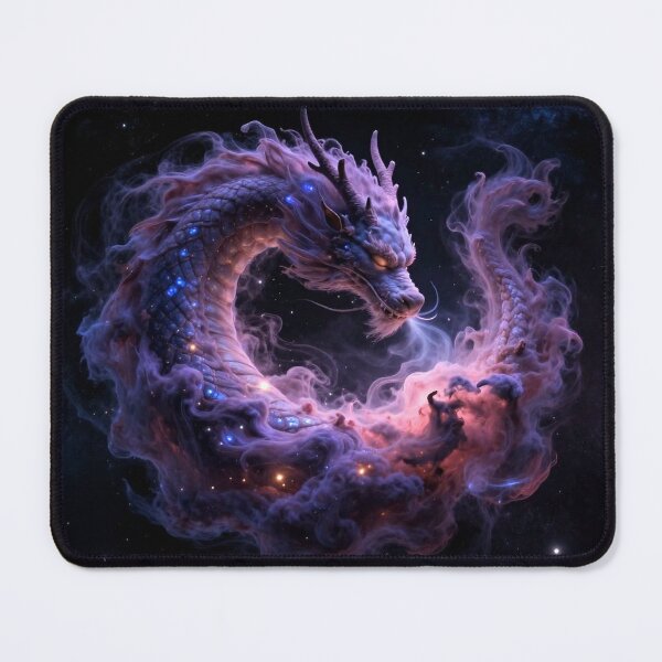 Item preview, Nebula Dragon — Cosmic Serpent Made of Stardust and Purple Nebula Mist designed and sold by MystArt1.