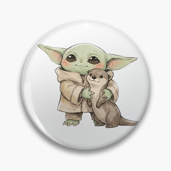 Item preview, BABY YODA WITH OTTER designed and sold by LIS AND MELIVERSO.