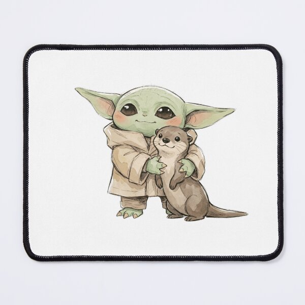 Item preview, BABY YODA WITH OTTER designed and sold by LIS AND MELIVERSO.