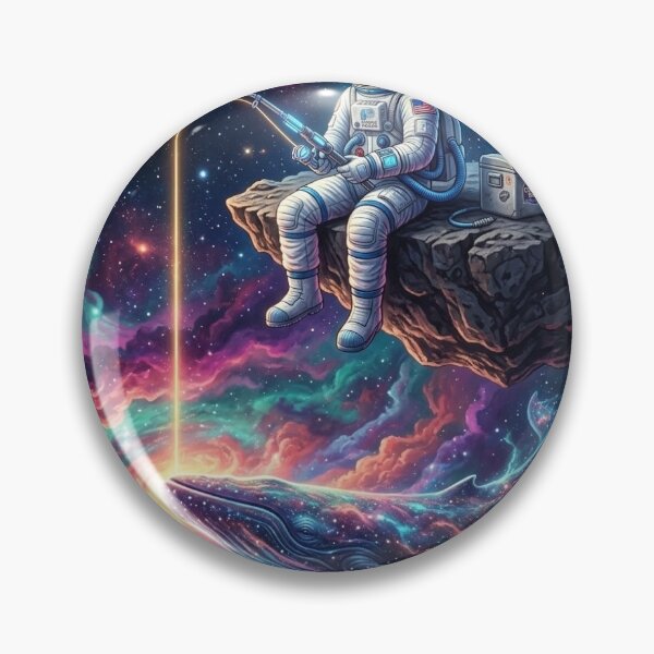 Item preview, Astronaut Fishing a Cosmic Space Whale designed and sold by MystArt1.