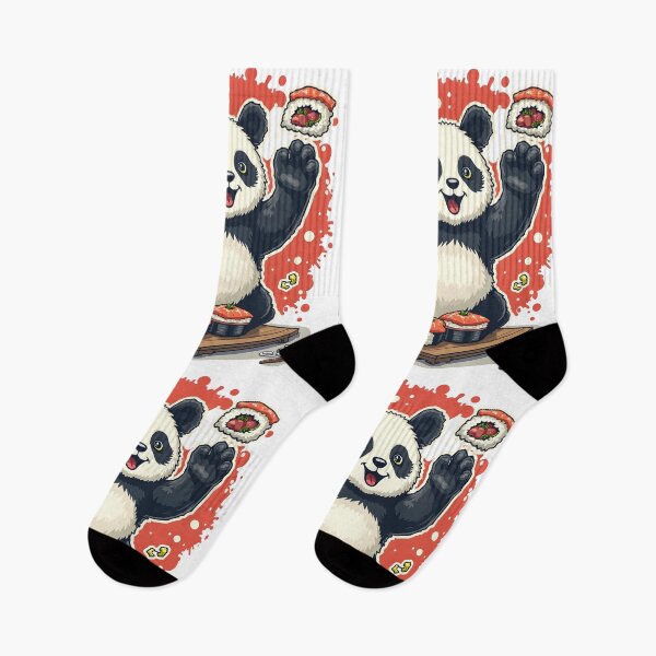 Item preview, Juggling Sushi Panda - Kawaii Japanese Foodie Humor Art designed and sold by The Grumpy Pet Club.
