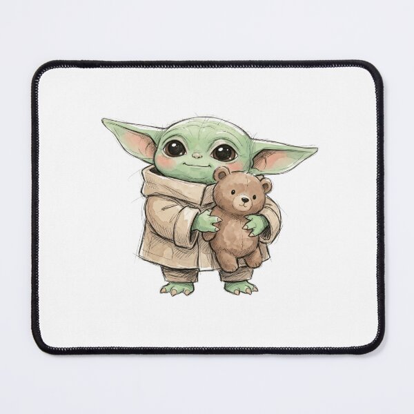 Item preview, BABY YODA WITH BROWN BEAR designed and sold by LIS AND MELIVERSO.