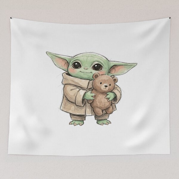 Artikelvorschau, BABY YODA MIT BRAUNBÄR entworfen und verkauft von LIS AND MELIVERSO.