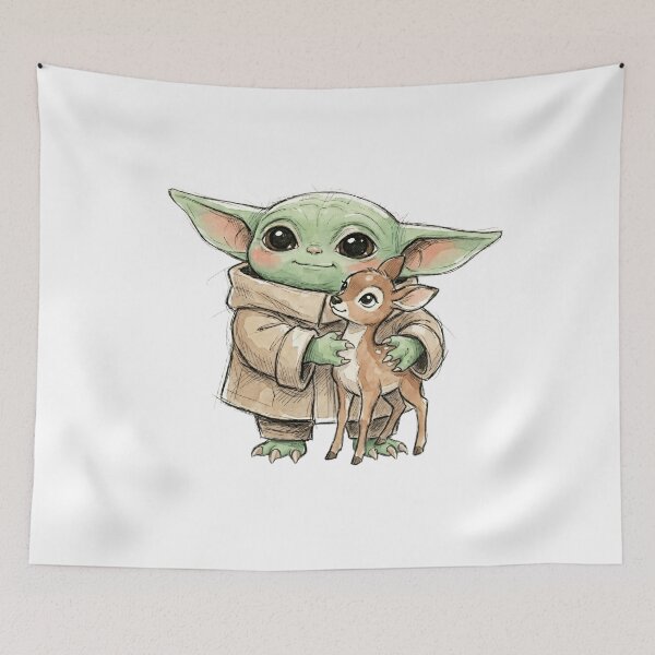 Artikelvorschau, BABY YODA MIT HIRSCH entworfen und verkauft von LIS AND MELIVERSO.
