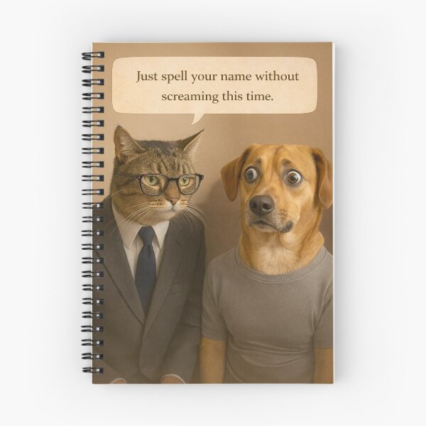 Item preview, Funny Cat Psych – Nervous Dog Spelling Trouble designed and sold by FunscapeHQ.