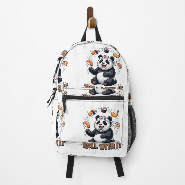 Item preview, Funny Juggling Panda Sushi - Roll With It Kawaii Foodie Pun designed and sold by The Grumpy Pet Club.