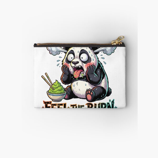 Item preview, Funny Wasabi Panda Spicy Reaction - Feel The Burn Kawaii Food Pun designed and sold by The Grumpy Pet Club.