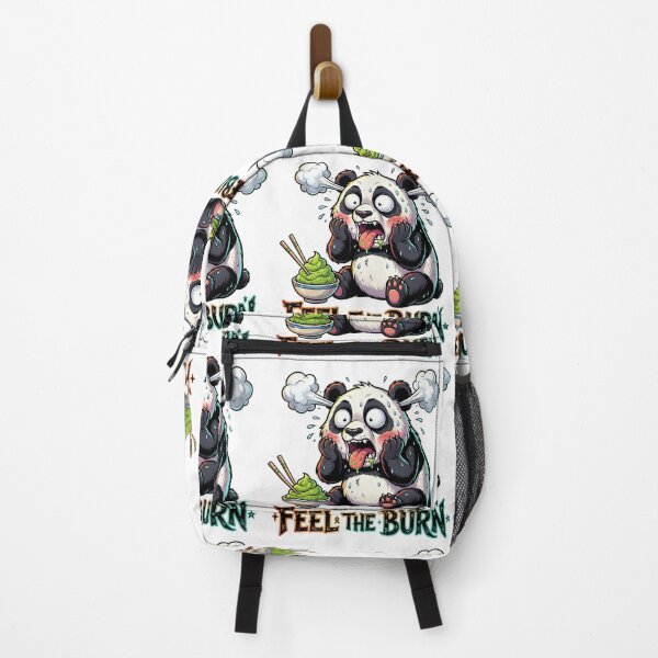 Item preview, Funny Wasabi Panda Spicy Reaction - Feel The Burn Kawaii Food Pun designed and sold by The Grumpy Pet Club.