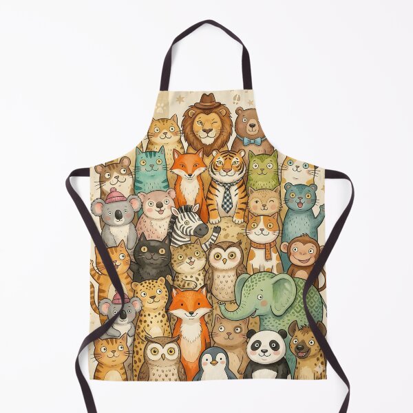 Item preview, Cute Animal Friends Group Portrait Illustration designed and sold by PholPol1959.
