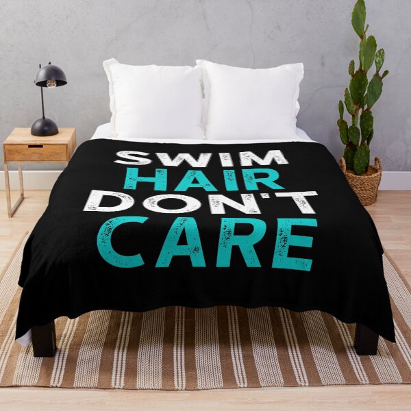 Item preview, Swim Hair Don't Care - Funny Swimming Gift designed and sold by kaneishiayuvi.