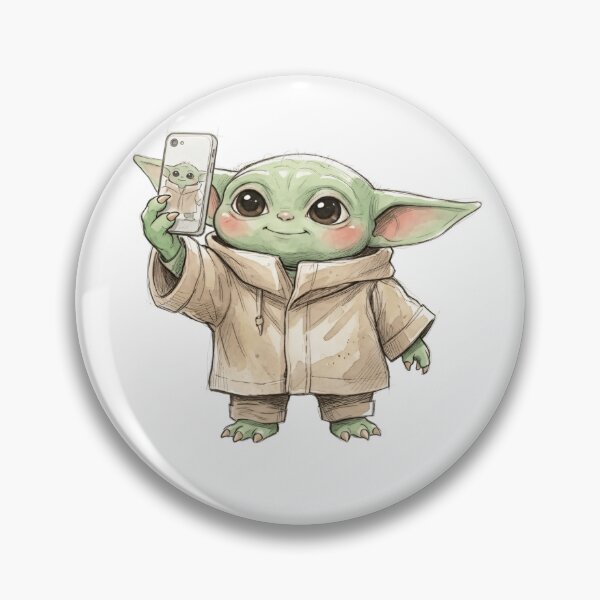 Item preview, BABY YODA TAKING A SELFIE designed and sold by LIS AND MELIVERSO.