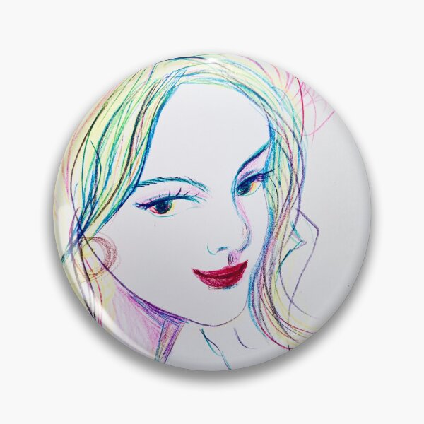 Item preview, Flowing Lines Woman Portrait designed and sold by TinTinBloom.