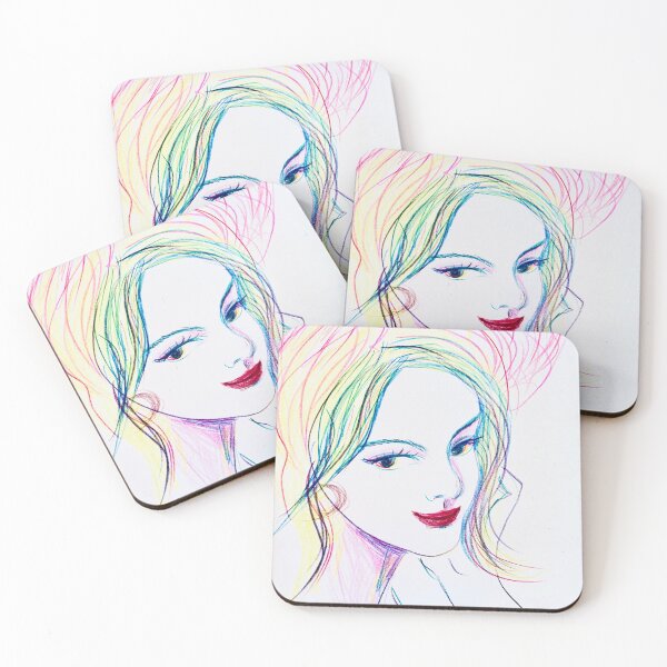 Item preview, Flowing Lines Woman Portrait designed and sold by TinTinBloom.
