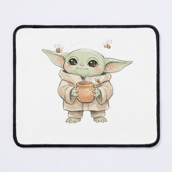 Item preview, BABY YODA WITH BEE AND HONEY designed and sold by LIS AND MELIVERSO.