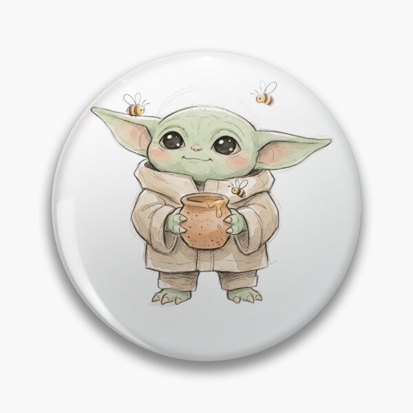 Item preview, BABY YODA WITH BEE AND HONEY designed and sold by LIS AND MELIVERSO.