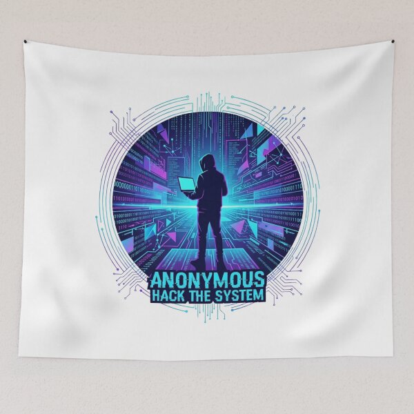 Item preview, Digital Horizon Hacker Anonymous Shirt designed and sold by KurtByteStudio.