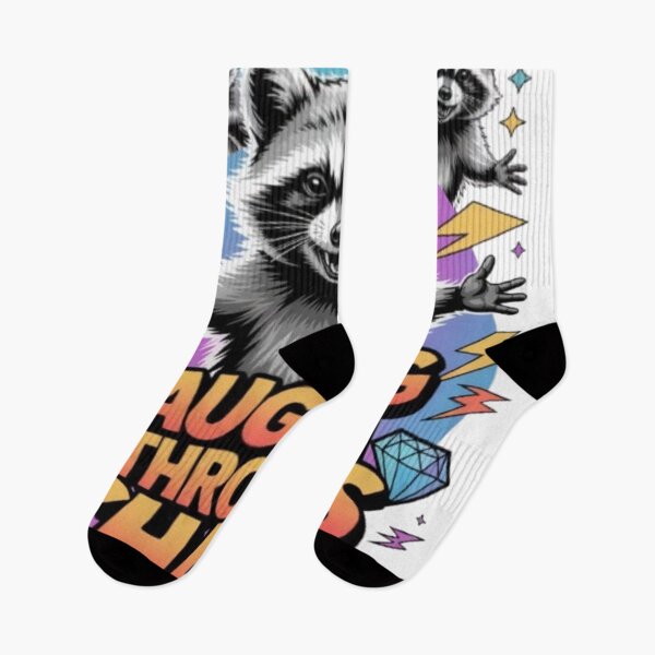 Item preview, Laughing Through Chaos Raccoon Retro Streetwear Graphic designed and sold by NewUSShop.