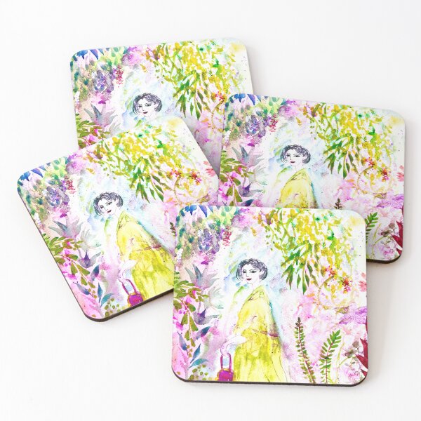 Item preview, Garden Dream Woman Painting designed and sold by TinTinBloom.