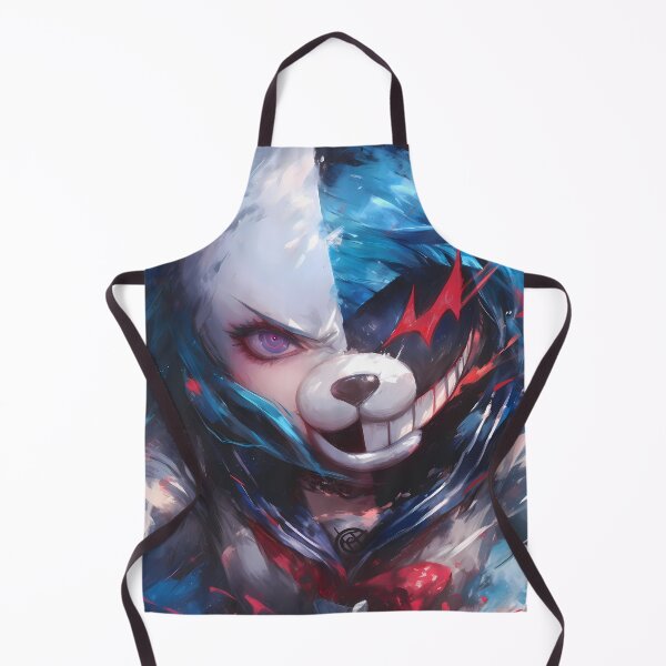 Item preview, Monokuma Danganronpa Split Face Mascot In Neon Chaos designed and sold by Tokyonomad.