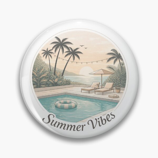 Item preview, Summer Vibes Poolside – Minimalist Tropical Sunset Design designed and sold by Artful Expression .