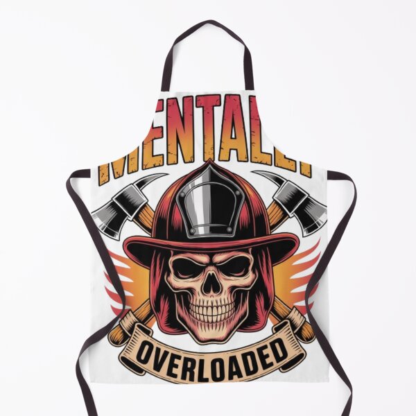 Item preview, Mentally Overloaded Skull Firefighter Streetwear Graphic designed and sold by NewUSShop.