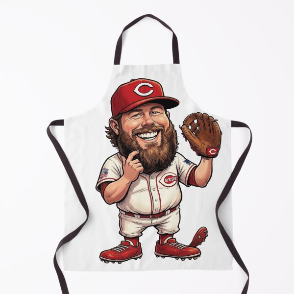 Item preview, Pierce Johnson Cincinnati Reds Baseball Bearded Pitcher Caricature designed and sold by artsdylan.