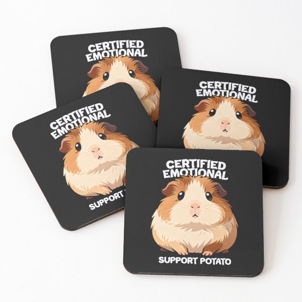 Item preview, Cute Guinea Pig Support Potato Funny Emotional Animal Cartoon T-Shirt designed and sold by socozora.