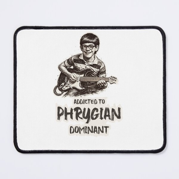 Item preview, Addicted to Phrygian Dominant Funny Guitarist Shirt | Music Theory Humor Tee designed and sold by Lempo Studio.