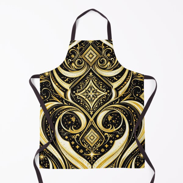Artikelvorschau, Luxuriöses Garifuna-Goldmuster | Designerstil in Schwarz, Gelb und Weiß entworfen und verkauft von ezsketch25.