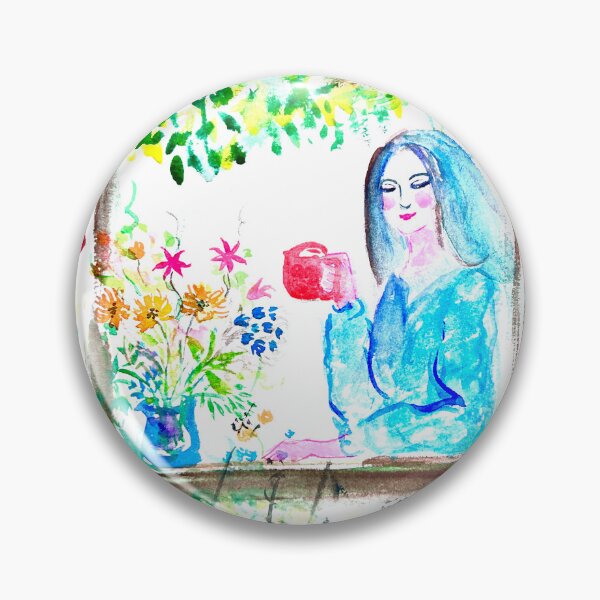 Item preview, Garden Window Woman Painting designed and sold by TinTinBloom.