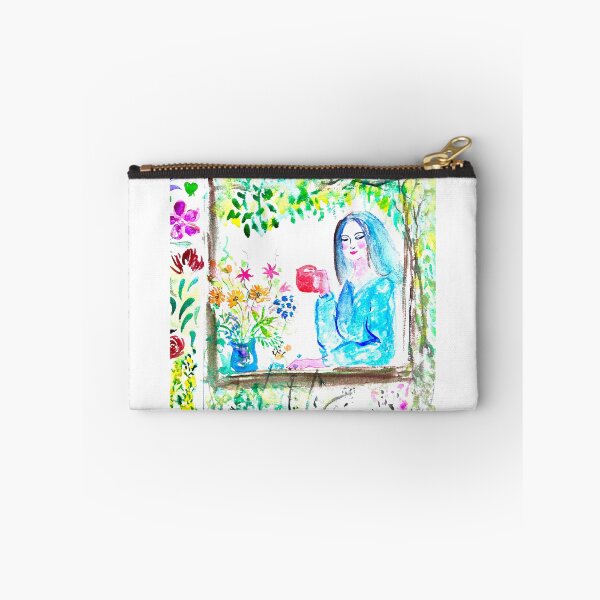 Item preview, Garden Window Woman Painting designed and sold by TinTinBloom.