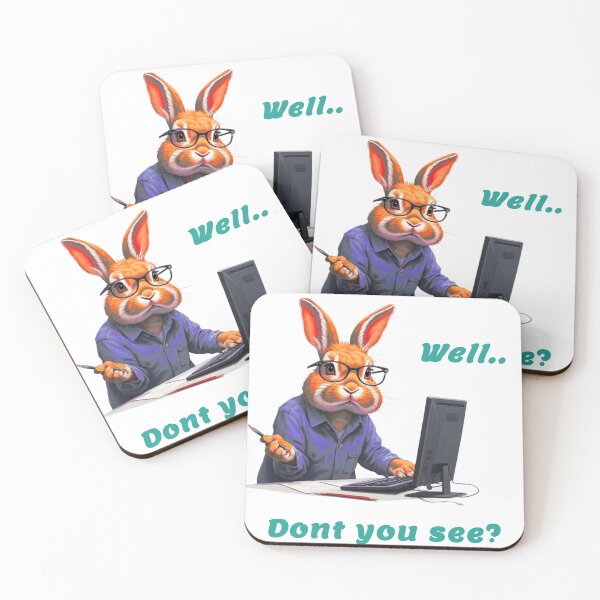 Item preview, Geek Bunny,, a funny computer gift, for the computer geek and computer lover designed and sold by PiperParrot.