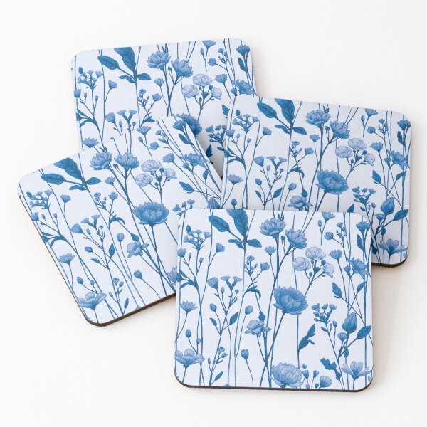 Item preview, Azure Blue Long Stem Spring Flowers designed and sold by burbankdesigns.