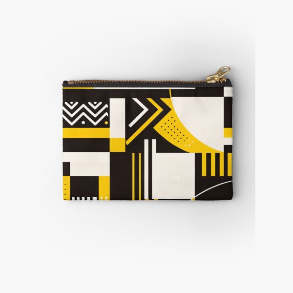 Item preview, Garifuna Pulse – Abstract Identity Pattern (Black, Yellow & White) designed and sold by ezsketch25.