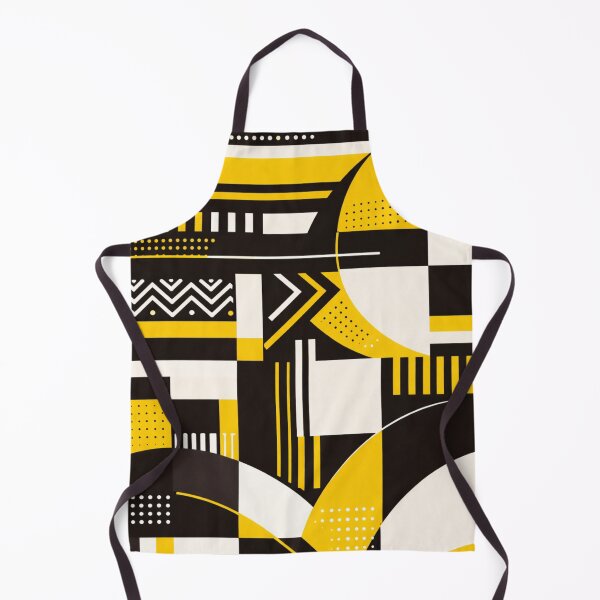 Item preview, Garifuna Pulse – Abstract Identity Pattern (Black, Yellow & White) designed and sold by ezsketch25.