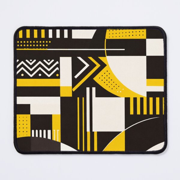 Item preview, Garifuna Pulse – Abstract Identity Pattern (Black, Yellow & White) designed and sold by ezsketch25.