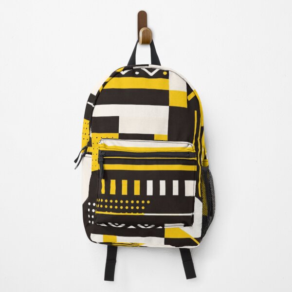 Item preview, Garifuna Pulse – Abstract Identity Pattern (Black, Yellow & White) designed and sold by ezsketch25.
