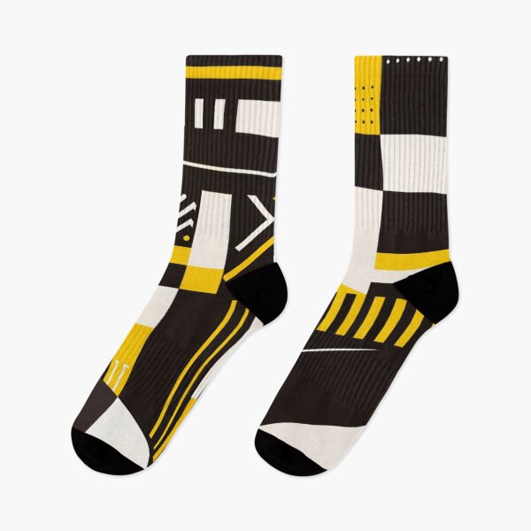 Item preview, Garifuna Pulse – Abstract Identity Pattern (Black, Yellow & White) designed and sold by ezsketch25.