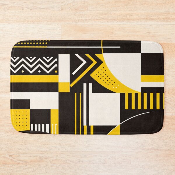 Item preview, Garifuna Pulse – Abstract Identity Pattern (Black, Yellow & White) designed and sold by ezsketch25.