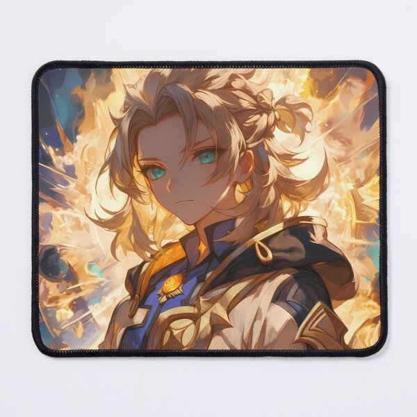 Item preview, Albedo Genshin Impact Alchemy Golden Light Heroic Portrait designed and sold by Tokyonomad.