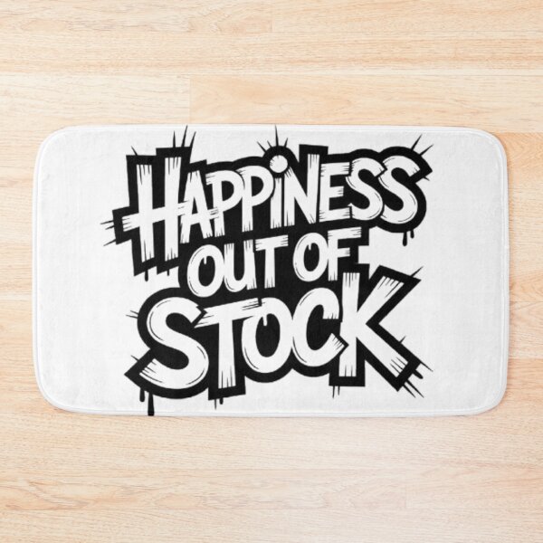 Item preview, Happiness Out of Stock Bold Graffiti Typography Streetwear designed and sold by NewUSShop.