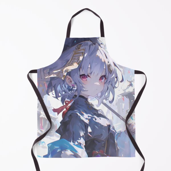 Item preview, Qiqi Genshin Impact Chibi Snowfall Gentle Pastel Scene designed and sold by Tokyonomad.