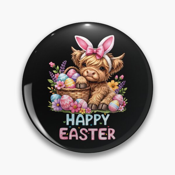 Item preview, Happy Easter Day Highland Cow Cute Holiday Bunny Women designed and sold by AnitaBice.