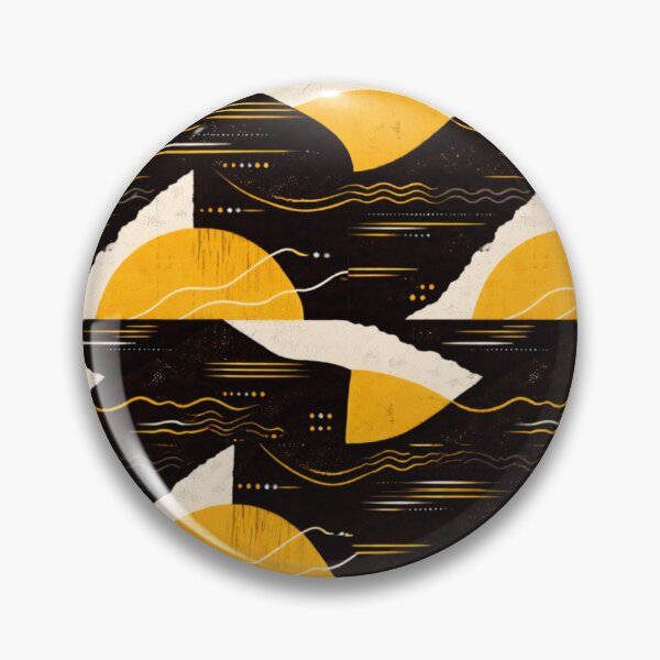 Item preview, Garifuna Rhythm Abstract Pattern – Black & Yellow Cultural Design designed and sold by ezsketch25.