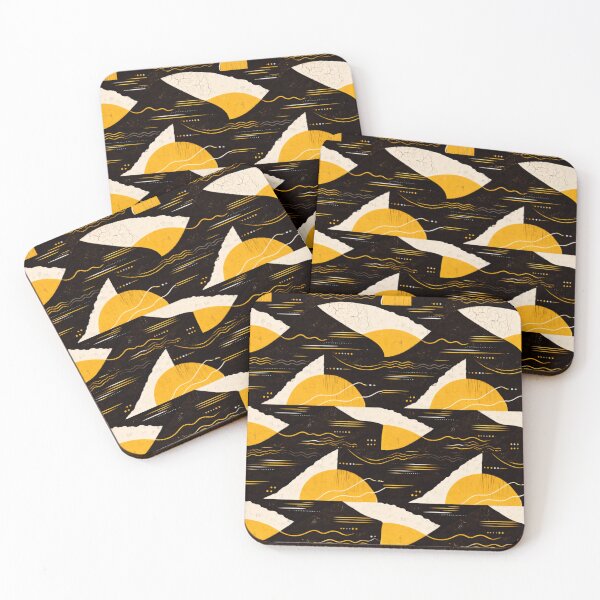 Item preview, Garifuna Rhythm Abstract Pattern – Black & Yellow Cultural Design designed and sold by ezsketch25.