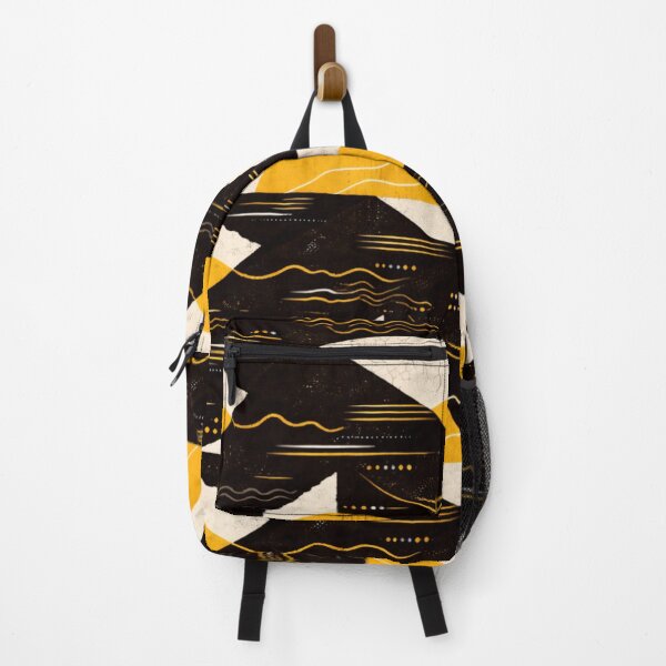 Item preview, Garifuna Rhythm Abstract Pattern – Black & Yellow Cultural Design designed and sold by ezsketch25.