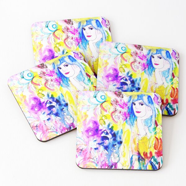 Item preview, Secret Garden Dream Woman Painting designed and sold by TinTinBloom.