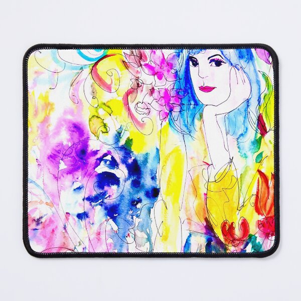 Item preview, Secret Garden Dream Woman Painting designed and sold by TinTinBloom.